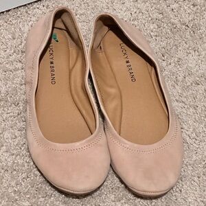 Lucky Brand Pink Suede Ballet Flats